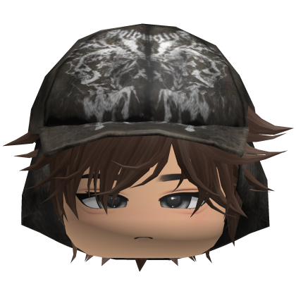 Emo Anime Spikey Boy Hair w/ Brown Hat (Brown)