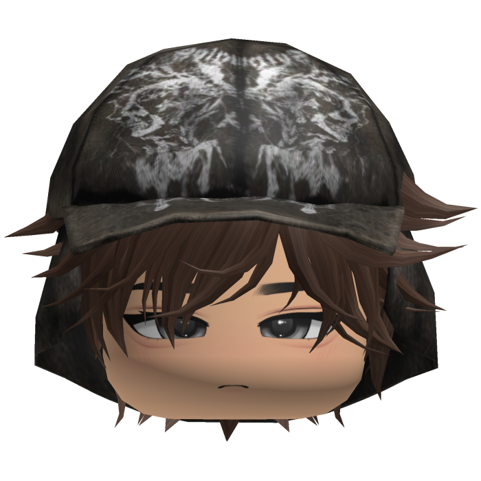 Emo Anime Spikey Boy Hair w/ Brown Hat (Brown)