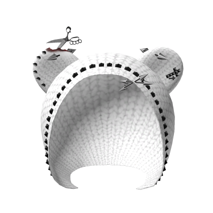 white gothic emo hood spiked studs vkei cross  Roblox item