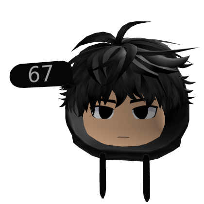 Black Hair Hoodie Boy 67 Hat Roblox item