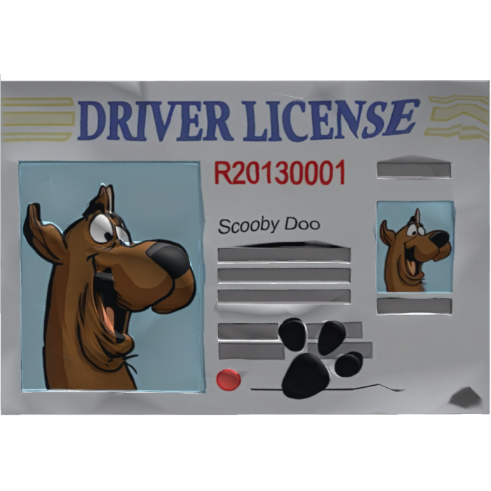 Scooby Doo Driver's License