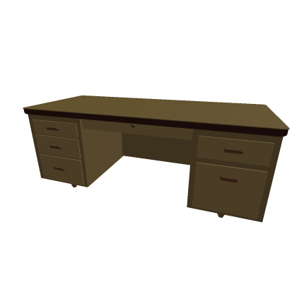 Brown Metal Desk