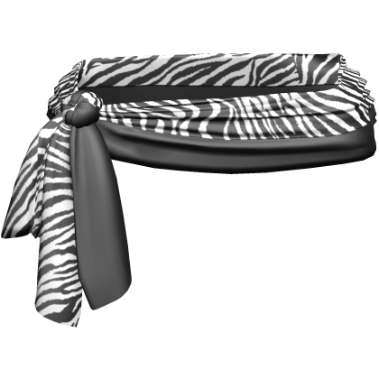 Zebra Print Scene Waist Sarong 2000s 