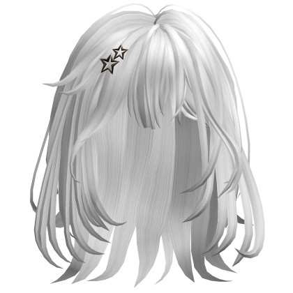 Star Clip Layered Hair - White
