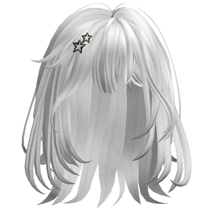 Star Clip Layered Hair - White