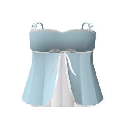 cutesy ruffled dress in blue Roblox item
