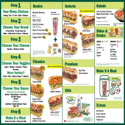 Subway Menu