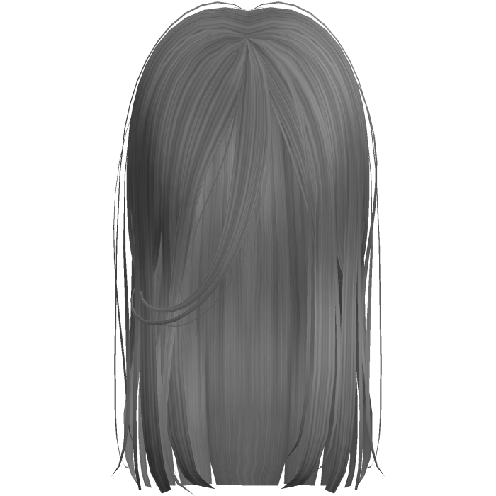 Gray Messy Goth Horror Hair In Black
