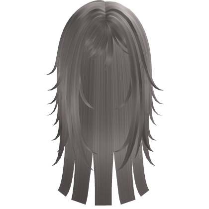Grey long moe emo cute Wolf anime hime hair cut Roblox item