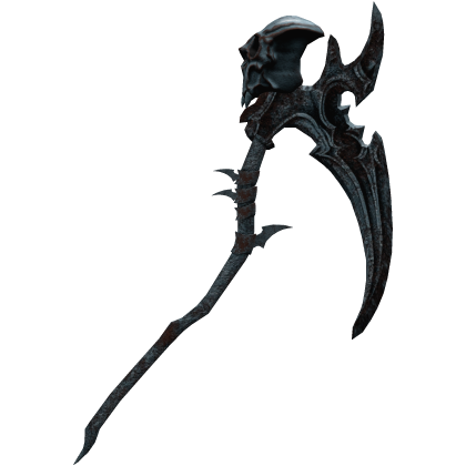 Halloween Rusty Blue Horror Bone Skeleton Scythe 