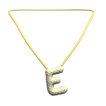 Preppy Bubble Initial Necklace E 3.0 Gold thumbnail