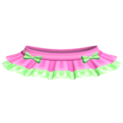 ♡꒱ cutesy kawaii hot pink and green tutu skirt