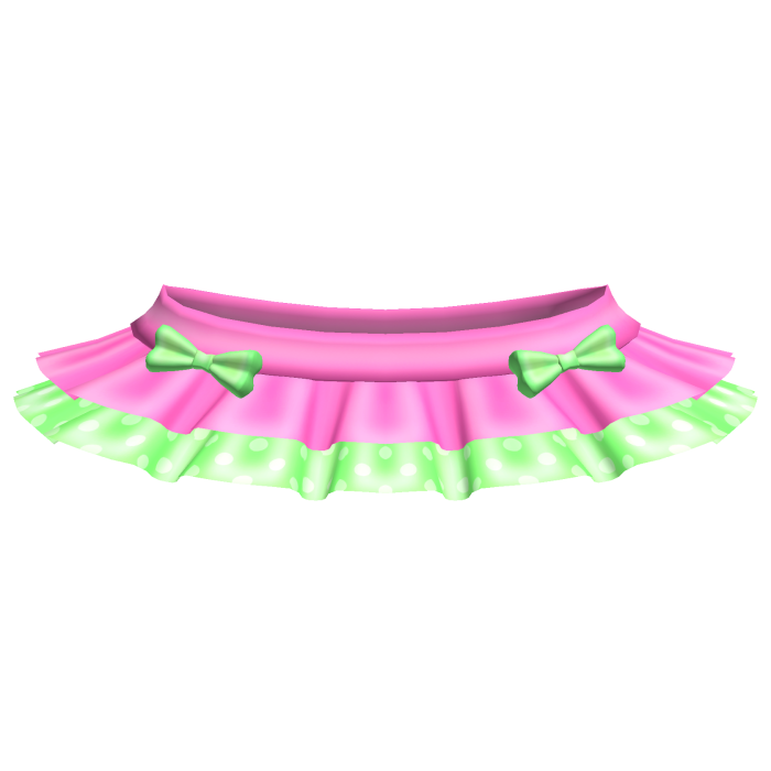 ♡꒱ cutesy kawaii hot pink and green tutu skirt
