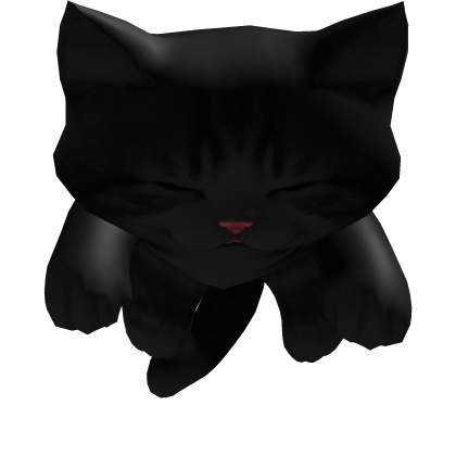 Black Cat in Hair Cute Roblox item