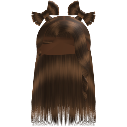 Brown Half Up Twin Bow Sleek Bussdown