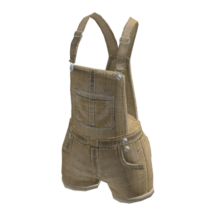overall shorts beige