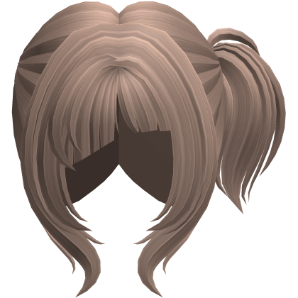 Swirly Side Ponytail Hair Light Brown Roblox item
