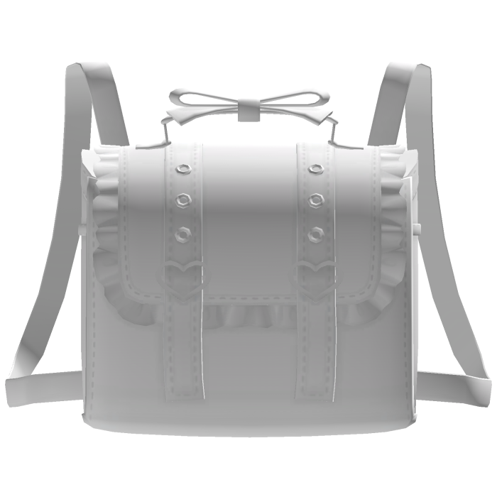 1.0 kawaii ruffled randoseru backpack in white