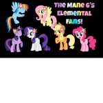 The Mane 6's Elemental Fans!