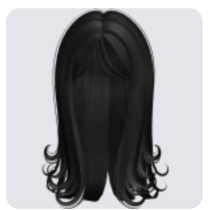 Hair black Roblox decal