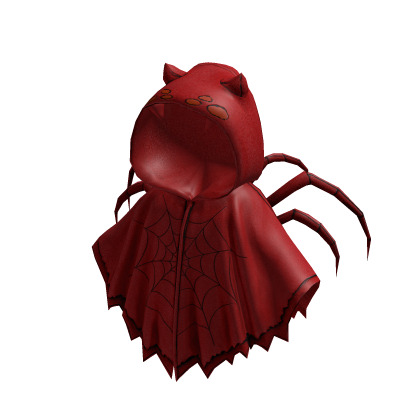 ❤️Halloween spider hooded cape red