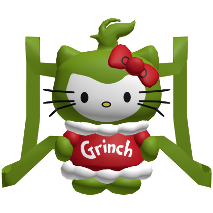 Cute Green Christmas Kitty Backpack Xmas Bow [1.0]