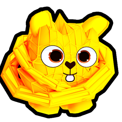 Gold Glitched Dog