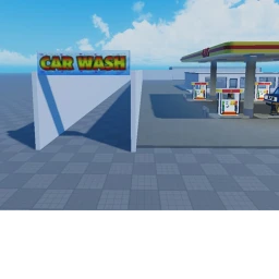 Shell gas station with car wash icon