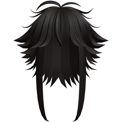 messy cute hair with tufts in dark brown