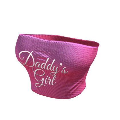 Y2K Daddy's Girl Tube Top | Pink thumbnail