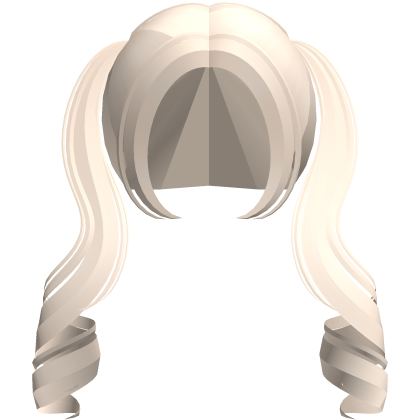 ♡ kawaii long pastel blonde curly pigtails Roblox item