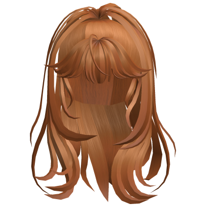 Long Wavy Bangs Hair - Ginger