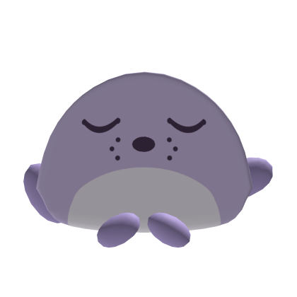 Sleepy Cute Mochi Seal Plush Headpet