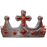 (CODE= 7221 ) Bright Ruby Gem Filled Cross Crown