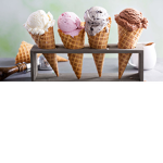 Group of ice cream fams