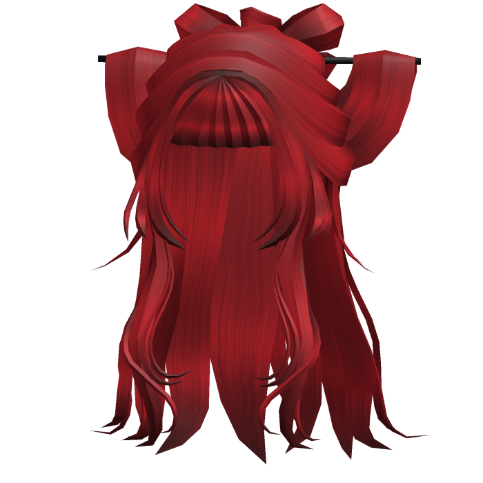 Empress wavy long rose braided hair w pin red
