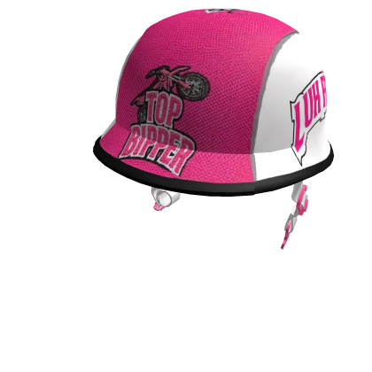 White n Pink LUH FRED custom helmet