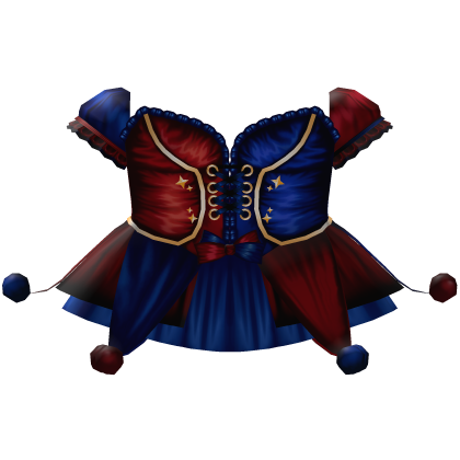 Red and Blue Jester Dress Roblox item