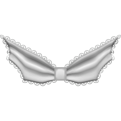 white bat wings bow hairclip