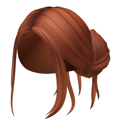 -',ৎ Ginger Lazy Messy Summer Bun with Bangs