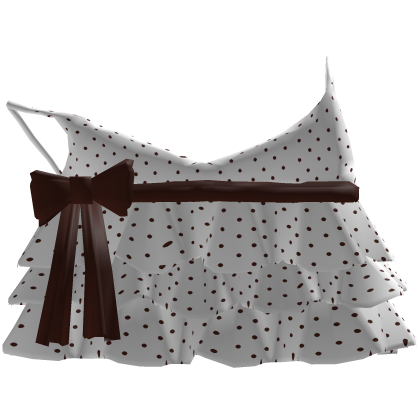 brown & white summer ruffled kawaii cute tank top