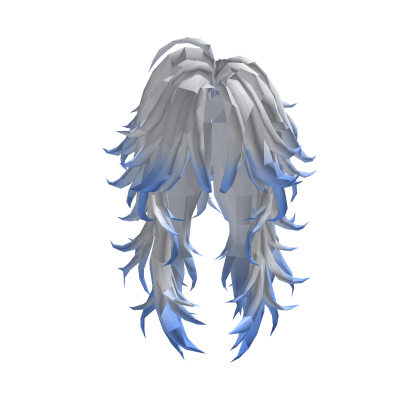 White Blue Long Hair