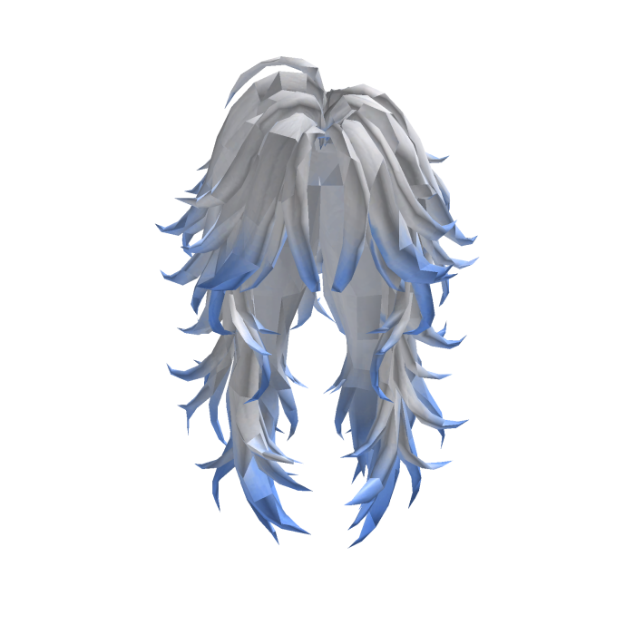 White Blue Long Hair