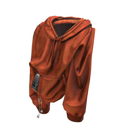 Orange Draped Hoodie