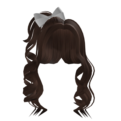 Brown Curly Girl Hair Roblox item