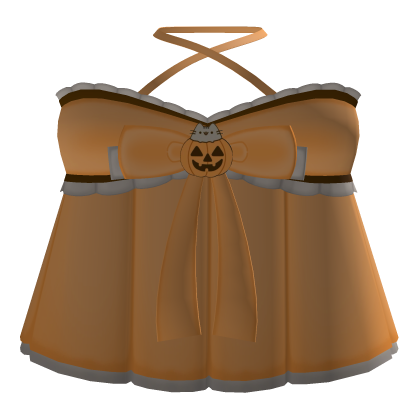 Halloween Pumpkin Coquette Dress  Roblox item