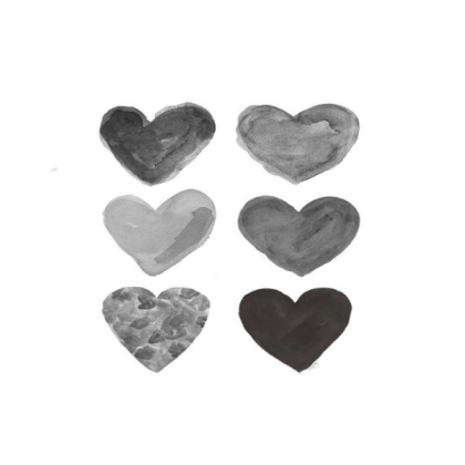 Black/White/Grey Hearts Roblox decal
