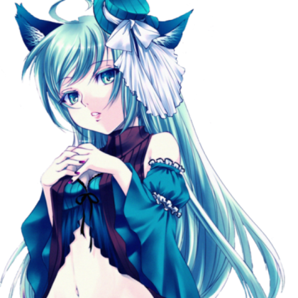 Blue Fox Anime Girl Roblox decal