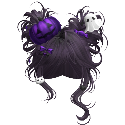 Spooky Halloween Pumpkin Buns  (Purple)
