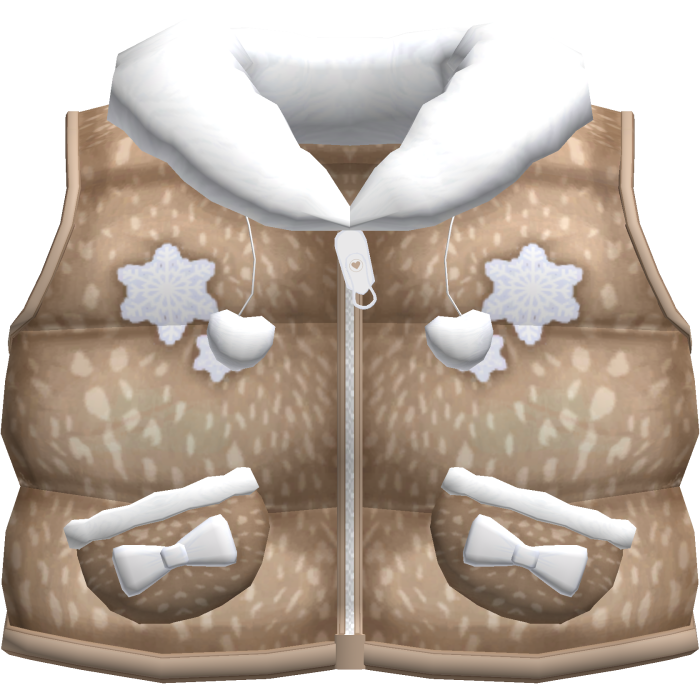 Cute Cozy Winter Puffer Vest in Fawn